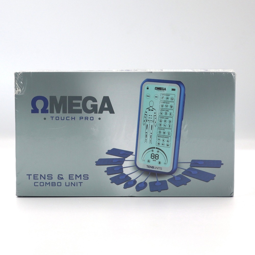 Omega TENS EMS Combo Unit Blue Touch‎ Pro Pain Relief Recovery Therapy